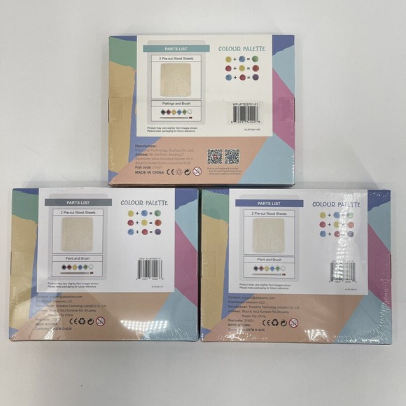 3 x Allessimo 3D Wooden Puzzle & Paint Kits for Kids Racing Car Jeep Lifeboat - Picture 2 of 2